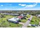 This aerial image showcases the house and property lines in a residential area at 566 Corrientes Cir, Punta Gorda, FL 33983