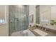 Stylish bathroom featuring glass shower, sleek vanity, and neutral color palette at 8348 Catamaran Cir, Lakewood Ranch, FL 34202