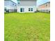 Expansive backyard with lush green grass and a black metal fence at 13068 Oak Hill Way, Parrish, FL 34219