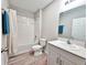 Bright bathroom with a shower-tub combination and a white vanity at 13068 Oak Hill Way, Parrish, FL 34219