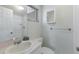 Bathroom featuring a sink vanity, toilet and shower at 640 Fox St, Longboat Key, FL 34228