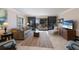 Inviting living room with comfortable seating, a rug, and a view of the balcony at 6804 Gulf Dr # 6804, Holmes Beach, FL 34217