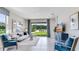 Sunlit living room with stylish furnishings and a view of the outdoors at 719 157Th E Ct, Bradenton, FL 34212