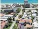 Aerial view showcases the neighborhood near the beach, highlighting the property's location at 722 S Blvd Of The Presidents # 201, Sarasota, FL 34236