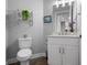 Stylish bathroom showcases a toilet, vanity, and modern accents at 7730 34Th W Ave # 103, Bradenton, FL 34209