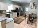 Modern kitchen featuring sleek white cabinets and stainless steel appliances with breakfast nook at 1534 25Th St, Sarasota, FL 34234