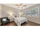 Bedroom with hardwood floors and natural light at 17440 Hampton Falls Ter, Bradenton, FL 34202