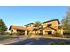 Charming community clubhouse exterior showcasing its elegant architecture and well-manicured surroundings at 17440 Hampton Falls Ter, Bradenton, FL 34202