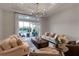 Relaxing living room offers neutral color scheme and sliding doors to an outdoor entertainment area at 1819 97Th Nw St, Bradenton, FL 34209