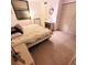 Cozy bedroom with comfortable bedding and a view from the window at 182 Pineneedle Dr # 182, Bradenton, FL 34210