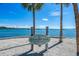 Charming Bayfront Park Mooring Field sign with palm trees and sailboats, highlighting the community's waterfront access at 2105 Hibiscus St, Sarasota, FL 34239