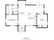 Detailed floor plan of a house with dimensions for the primary bedroom, living room, and eat-in kitchen at 2830 Gypsy St, Sarasota, FL 34231