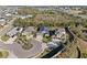 Expansive aerial view showcases the desirable community with well-maintained landscaping and beautiful homes at 4611 Los Robles Ct, Palmetto, FL 34221