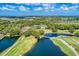 Aerial view showcasing the community's golf course, tennis courts, lakes, and lush landscaping at 5224 88Th E St, Bradenton, FL 34211