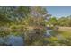 Scenic pond reflecting lush trees, enhancing the property's natural beauty and tranquility at 2230 Myakka Rd, Sarasota, FL 34240