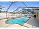 Screened-in pool with ample patio space, pool furniture and a grill at 3502 18Th Avenue W Dr, Bradenton, FL 34205