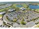 Aerial view of clubhouse and parking lot at 4253 Pond Brook Ct, Bradenton, FL 34211