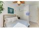 Bright bedroom with a ceiling fan, closet, and tasteful decor creates a comfortable and stylish space at 4253 Pond Brook Ct, Bradenton, FL 34211