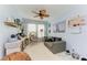 Inviting sitting room with a ceiling fan, decor, and furnishings at 4253 Pond Brook Ct, Bradenton, FL 34211
