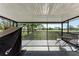 A screened in lanai overlooks a golf course at 4283 Southwell Way, Sarasota, FL 34241