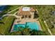 Aerial view of a community pool with plenty of space to relax and soak up the sun at 4404 Calle Serena, Sarasota, FL 34238