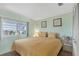 Comfortable bedroom with serene ambiance, soft lighting, and coordinated decor for relaxation at 633 Cervina S Dr, Venice, FL 34285