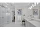 Contemporary bathroom featuring a sleek vanity, walk-in glass shower, and modern fixtures for a clean, sophisticated look at 6540 The Masters Ave, Lakewood Ranch, FL 34202