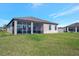 Home showcasing a screened lanai and green backyard, perfect for Gathering activities at 6620 35Th E Ct, Sarasota, FL 34243