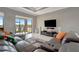 Bright and airy living room with a view of the lake and access to outdoor seating at 6620 35Th E Ct, Sarasota, FL 34243