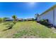 Expansive back yard featuring a pond and lush green space, perfect for outdoor activities at 7102 42Nd E Ct, Sarasota, FL 34243