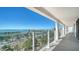 Breathtaking balcony view overlooking the water and city skyline, offering an ideal spot for relaxation and entertainment at 101 S Gulfstream Ave # 16K, Sarasota, FL 34236