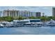 Waterfront marina featuring modern buildings and yachts docked along the water at 101 S Gulfstream Ave # 16K, Sarasota, FL 34236