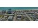 Panoramic aerial view highlighting the property's proximity to the beach, surrounded by local amenities, and stunning views at 131 Garfield Dr # 4D, Sarasota, FL 34236