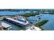 Aerial view of the marina with boat storage and docks at 242 Hidden Bay Dr # 302, Osprey, FL 34229