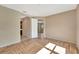 Bedroom with a view to the entryway and to a closet space at 324 Casalino Dr, Nokomis, FL 34275