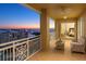 Balcony view showing city lights and bridge in the distance at 35 Watergate Dr # 1402, Sarasota, FL 34236