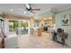 Spacious living area showcasing an open layout connecting to the kitchen and outdoor spaces at 4320 Bent Tree Blvd, Sarasota, FL 34241