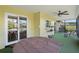 Enclosed patio featuring a picnic table and seating at 4320 Bent Tree Blvd, Sarasota, FL 34241