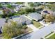 Aerial view of homes with screened in pools, driveways, lawns and landscaping at 5806 43Rd E Ct, Bradenton, FL 34203