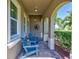 Charming front porch with comfortable seating, perfect for relaxation and enjoying the outdoors at 604 166Th E St, Bradenton, FL 34212