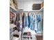Walk-in closet with shelving, hanging racks, and storage solutions at 617 Cervina S Dr, Venice, FL 34285
