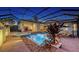 Backyard screened pool and patio with outdoor furniture for relaxation and entertaining under a covered lanai at 7340 Barclay Ct, University Park, FL 34201
