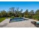 Inviting pool area surrounded by lush landscaping and stylish outdoor furniture at 8227 37Th Avenue W Cir, Bradenton, FL 34209