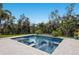 Inviting backyard pool with spa and lush landscaping, perfect for relaxation and entertaining at 8227 37Th Avenue W Cir, Bradenton, FL 34209