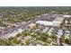 This aerial view shows the property's convenient location, with easy access to a main road and nearby shopping centers at 94 Strathmore Blvd, Sarasota, FL 34233