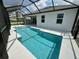 A gorgeous screened-in pool with modern design invites relaxation and enjoyment at 10006 Degas Ter, Bradenton, FL 34212