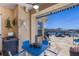 Covered patio with marina views at 1009 3Rd E St, Palmetto, FL 34221