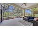 Inviting screened lanai with comfortable seating overlooking the lush backyard at 11111 Encanto Ter, Bradenton, FL 34211