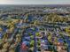 High-angle image of a residential community surrounded by lush greenery and a clear blue sky at 11835 Hollyhock Dr, Lakewood Ranch, FL 34202