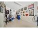 Spacious garage with ample storage space and walls adorned with mementos, perfect for organizing your belongings at 18113 Gawthrop Dr # 103, Bradenton, FL 34211